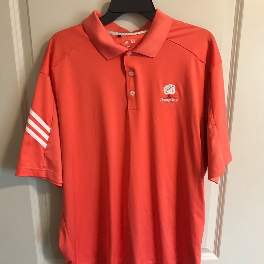 Adidas orange tree golf club polo